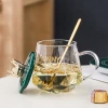 55-degree constant temperature cup, warm cup, charging insulated cup, heating coaster set, Crown glass constant temperature cup gift set Item Picture